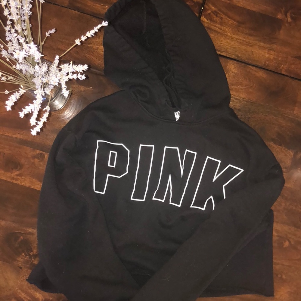 PINK cropped hoodie